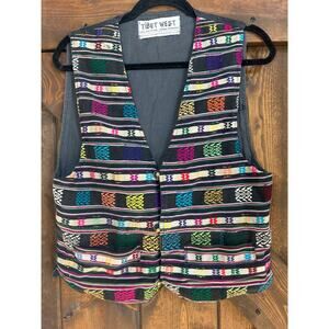 Vintage Tibet West women’s large boho retro vest